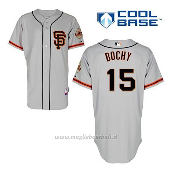Maglia Baseball Uomo San Francisco Giants Bruce Bochy 15 Grigio Alterner Cool Base